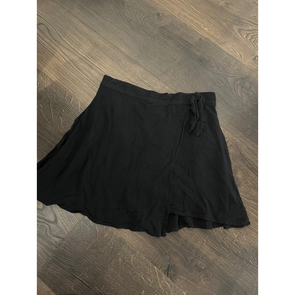 Abercrombie Kids Girls Black Wrap Skort Side Tie Shorts Size 11/12